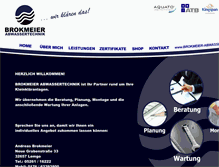 Tablet Screenshot of brokmeier-abwassertechnik.de